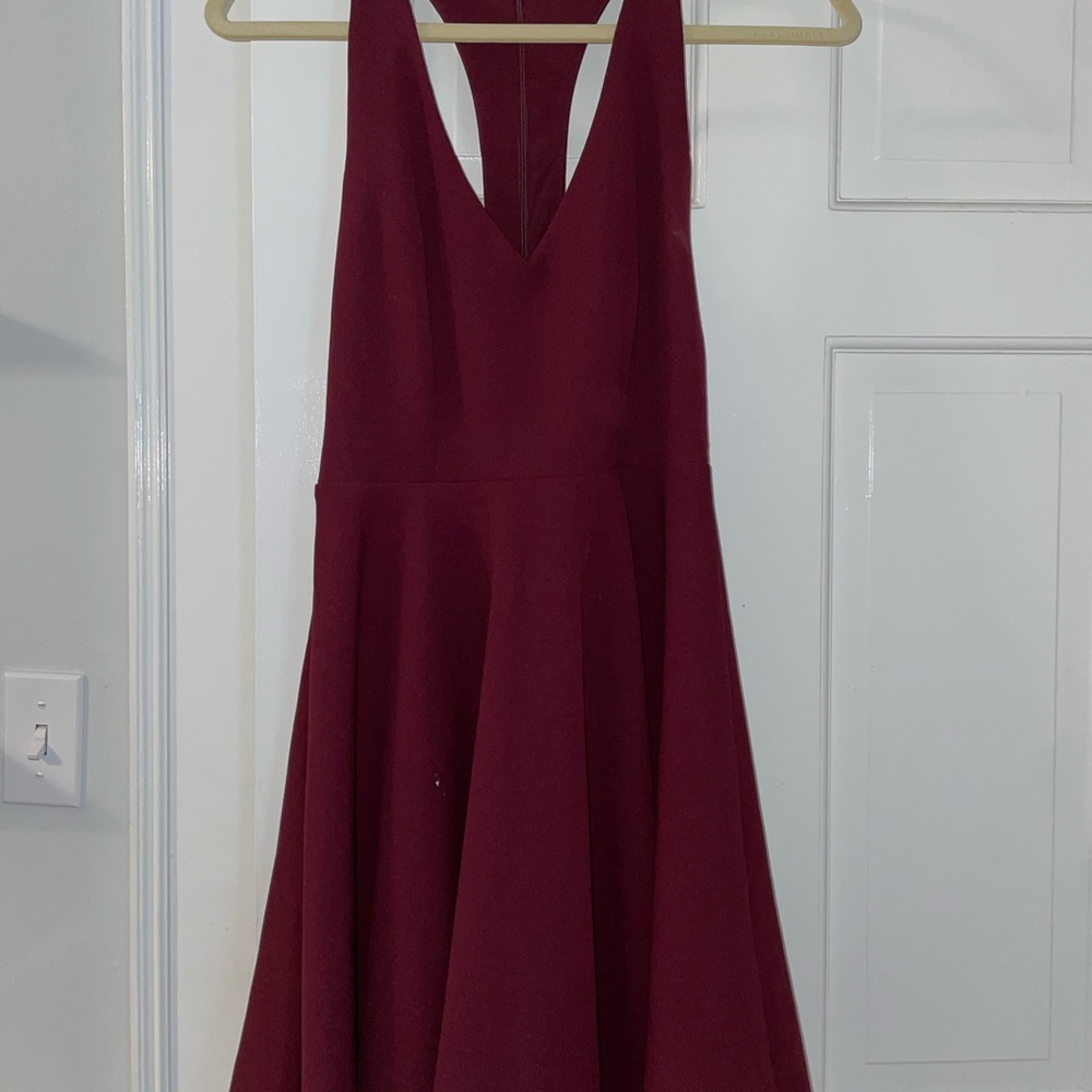 lulus wine red skater dress